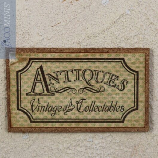BS 051-A - Shop Sign Antiques in Green and Yellow - Brocante Specials