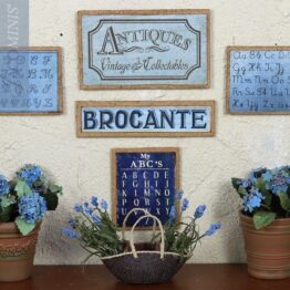 BS 051-C - Shop Sign Antiques in Blue - Brocante Specials