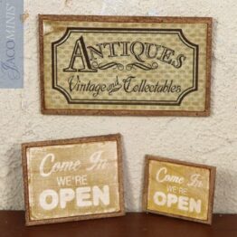 BS 053-A - Shop Sign Open in Yellow - Brocante Specials
