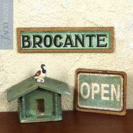 BS 053-B - Shop Sign Open in Green - Brocante Specials