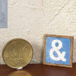 BS 055-C - Small Shop Sign & in Light Blue and White - Brocante Specials