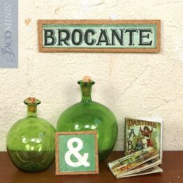 BS 055-G - Small Shop Sign & in Green - Brocante Specials