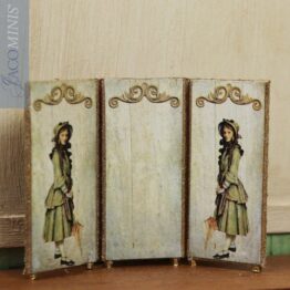 CMS 06-A - Room Divider with Lady in Green - Christmas Season