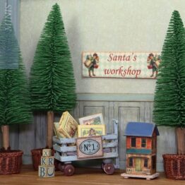 CMS 23-D - Large Decoration Board Santas Workshop - Christmas Season