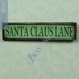 SVP 10-C - Decoration Board Santa Claus Lane in Green - Santa Village