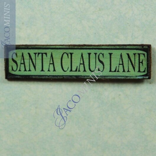 SVP 10-C - Decoration Board Santa Claus Lane in Green - Santa Village
