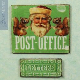 SVP 16-A - Green Christmas Post Office Decoration Board - Santa Village