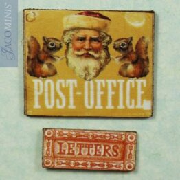 SVP 16-B - Yellow Christmas Post Office Decoration Board - Santa Village