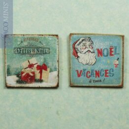 VC 10-B - Set of 2 decoration Boards - Vintage Christmas