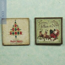 VC 10-D - Set of 2 decoration Boards - Vintage Christmas