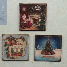 VC 10-E - Set of 3 decoration Boards - Vintage Christmas