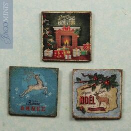 VC 10-F - Set of 3 decoration Boards - Vintage Christmas