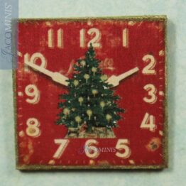 XM 05-F - Red Christmas Decoration Board Christmas Tree - Vintage Christmas