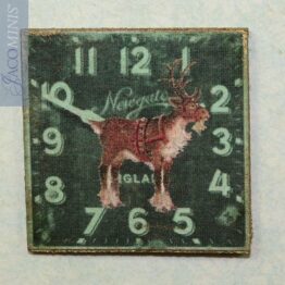 XM 07-B - Dark GreenChristmas Decoration Board Reindeer - Vintage Christmas