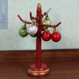 SVH 04-A - Red Stand with Christmas Balls - Santa Village 2