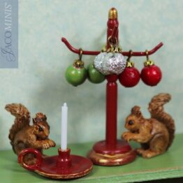 SVH 04-A - Red Stand with Christmas Balls - Santa Village 2