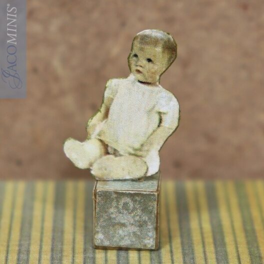 VTB 14-H - Doll on Toy Block - Vintage Toys B