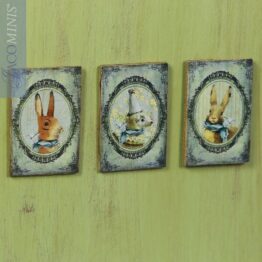21ES 04-A - Set of 3 decoration Boards - Easter