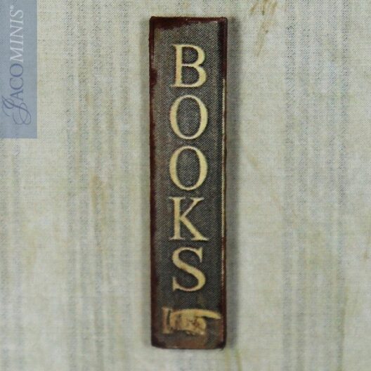 BSC S 02-F - Small Mole Grey Shop Sign Books - Book Shop Specials