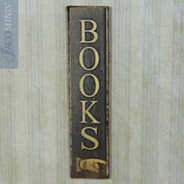 BSC S 02-J - Large Mole Grey Shop Sign Books - Book Shop Specials