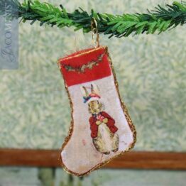CP 19-D - Christmas Stocking with Red Top - Christmas with Peter Rabbit & Friends