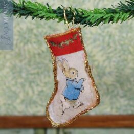 CP 19-H - Christmas Stocking with Red Top - Christmas with Peter Rabbit & Friends