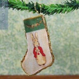CP 20-A - Christmas Stocking with Green Top - Christmas with Peter Rabbit & Friends