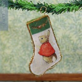CP 20-C - Christmas Stocking with Green Top - Christmas with Peter Rabbit & Friends