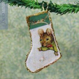 CP 20-L - Christmas Stocking with Green Top - Christmas with Peter Rabbit & Friends