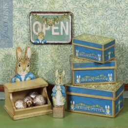 CPB 09-A - Set of 3 Boxes - Christmas with Peter Rabbit & Friends - Blue