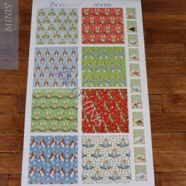 CP-K 05-A - Set of 8 Rolls of Gift Wrapping Paper with Gift Labels Kit - Christmas Peter Rabbit Kits & Graphics
