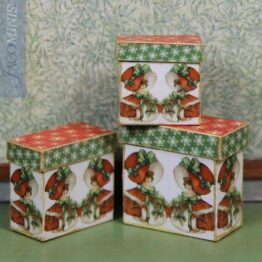 VC 21-K 03-C - Set of 3 Christmas Boxes Kit - Victorian Christmas Kits