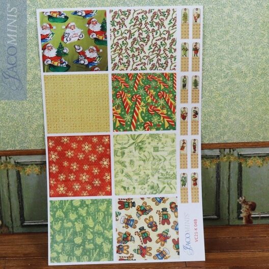VC 21-K 04-B - Gift Wrapping Paper plus Labels Kit - Victorian Christmas Kits