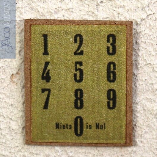 BTS 06-A - Numbers Board in Ochre - Back to School