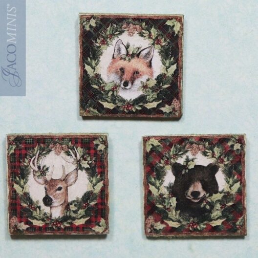 VC 12-B - Set of 3 decoration Boards - Vintage Christmas