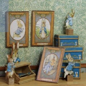 CPB 05-A - Set of 3 decoration Boards - Christmas with Peter Rabbit & Friends - Blue