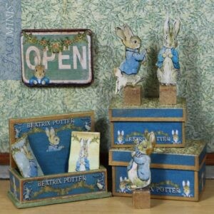 CPB 08-A - Shop Sign Open - Christmas with Peter Rabbit & Friends - Blue